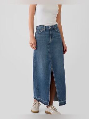 Gap denim maxi skirt